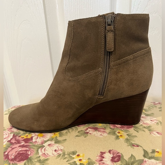 Cole Haan Suede Booties in Olive Green - Picture 4 of 9